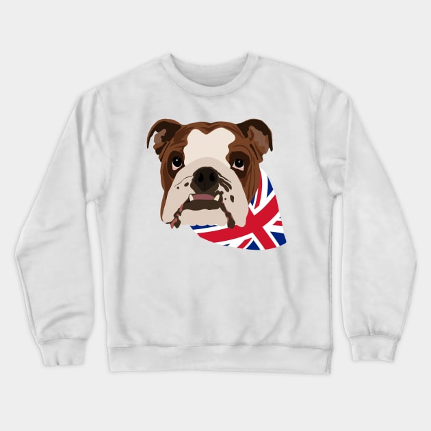 British Bulldog - Union Jack Bandana Crewneck Sweatshirt by DesignsBySaxton